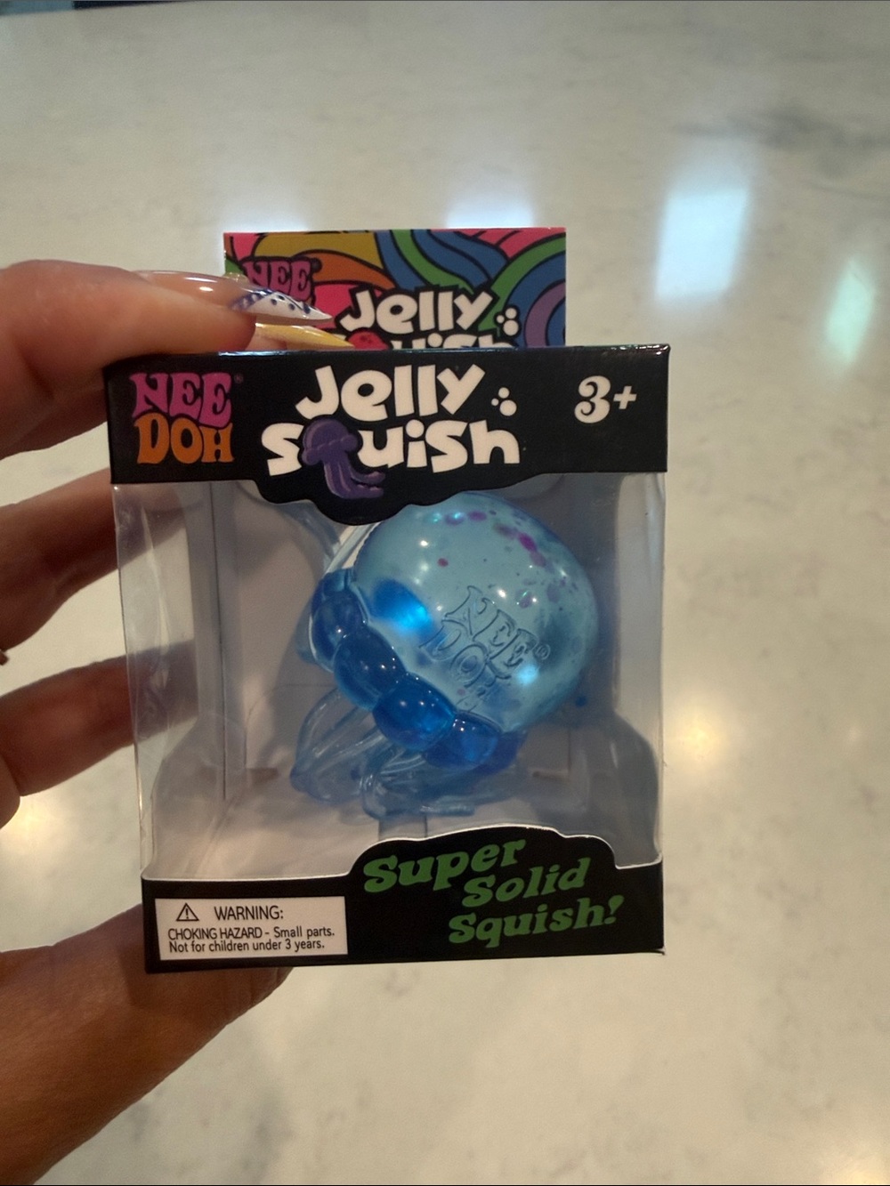 Nee Doh Jelly Squish Blue Squishy Toy